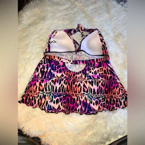VENUS Hot Pink and Black Animal print Bikini a Tankini Swimwear size 4 NWOT - Picture 13 of 16
